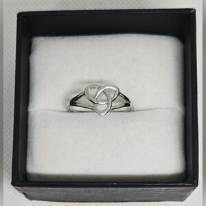 925 Sterling Silver Celtic Knot Ring Infinity Love Band Size 9